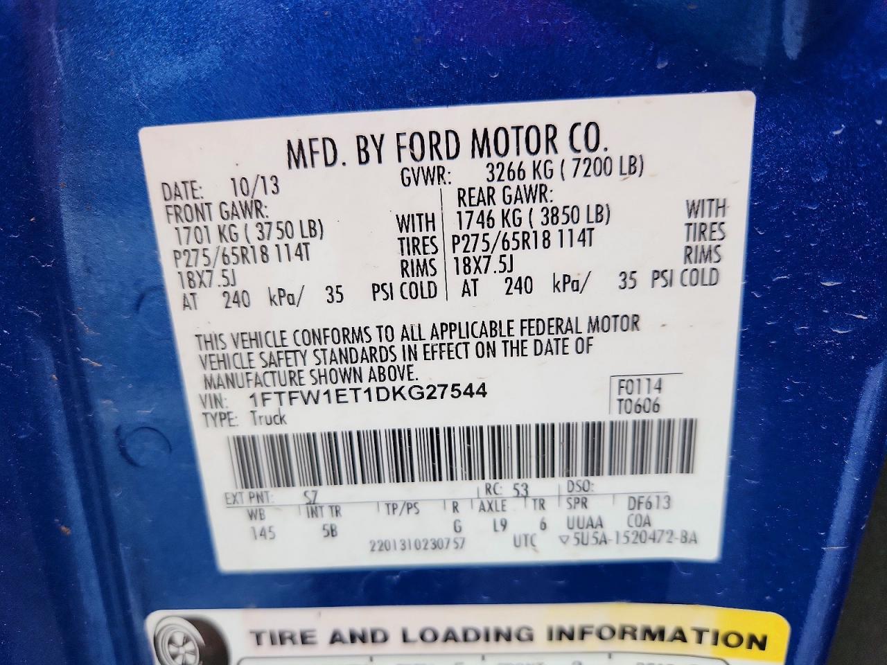 2013 Ford F150 Supercrew