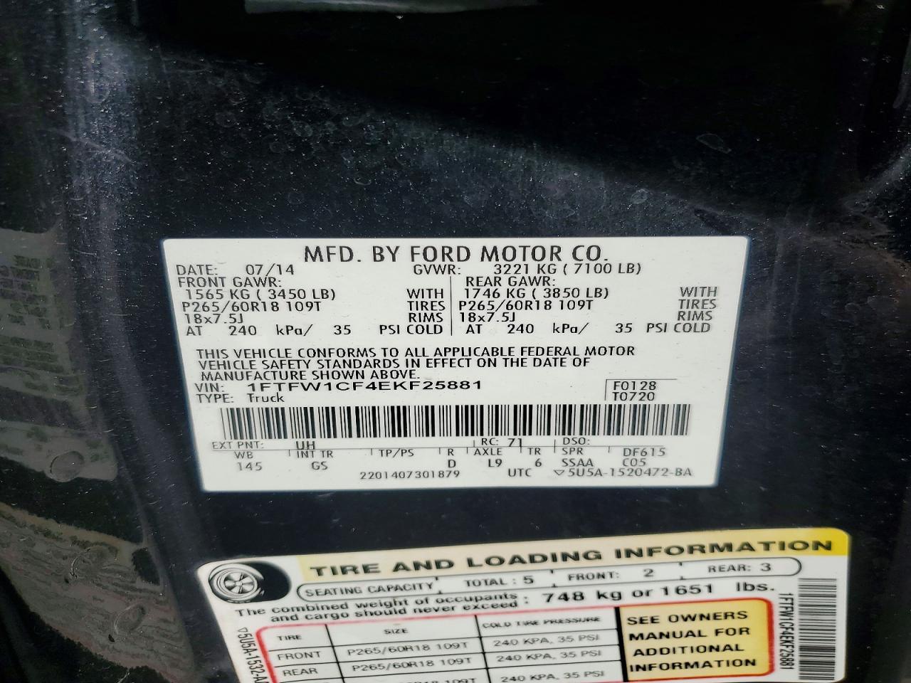 2014 Ford F150 Supercrew