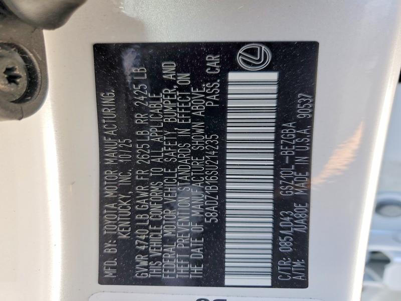 2025 Lexus Es 350 Base