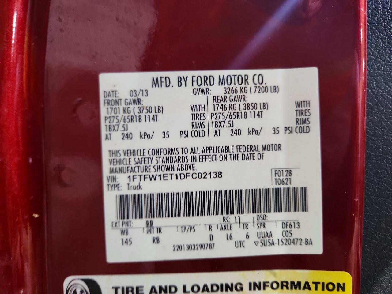 2013 Ford F150 Supercrew