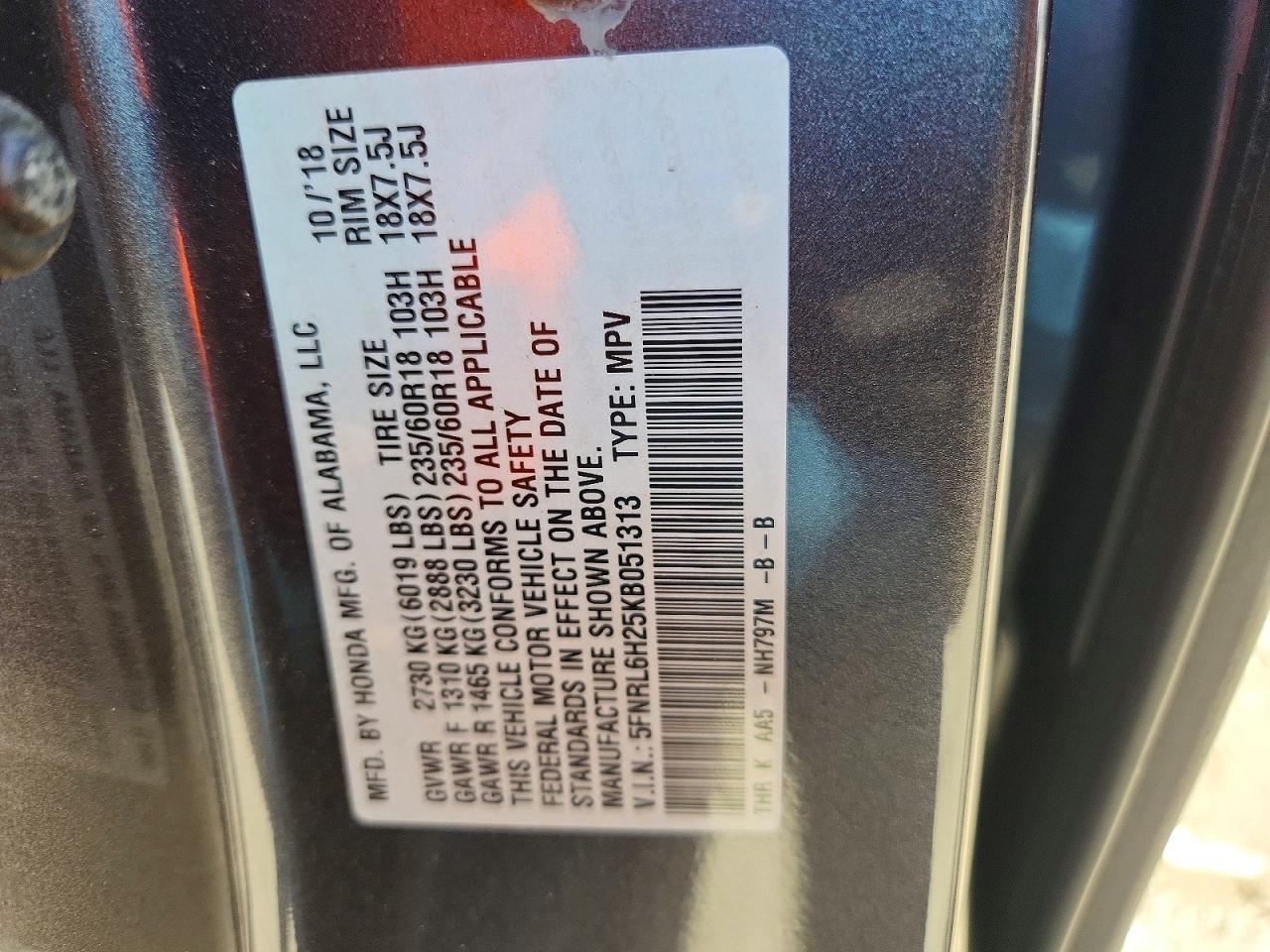 2019 Honda Odyssey lx