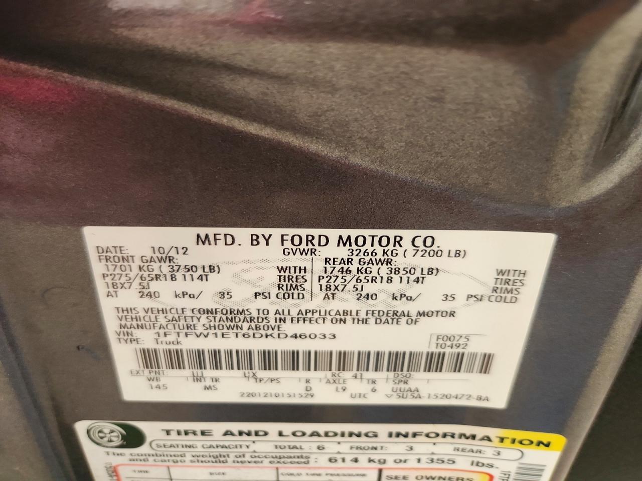 2013 Ford F150 Supercrew