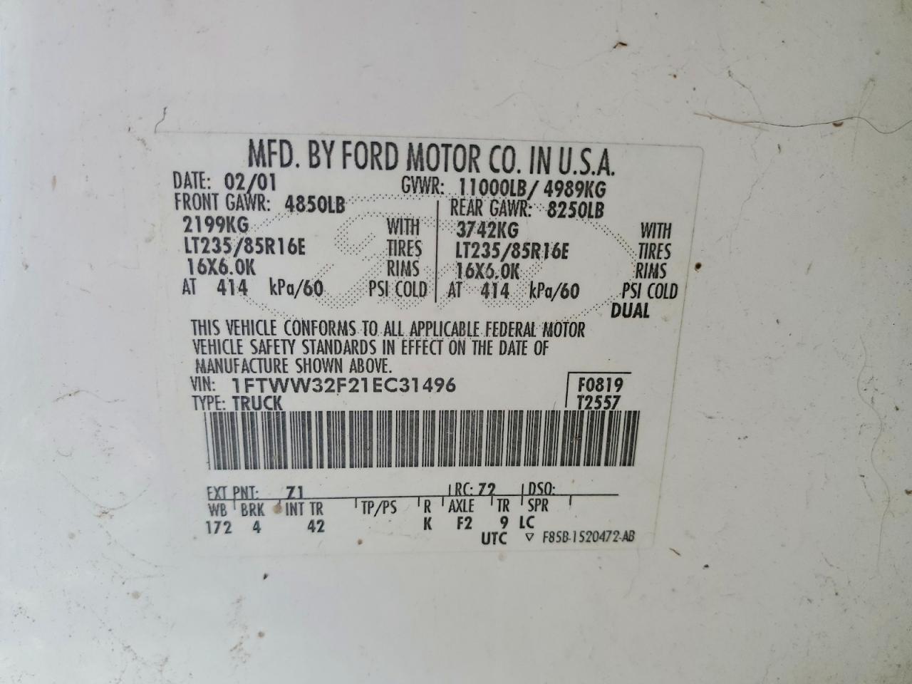 2001 Ford F350 Super Duty