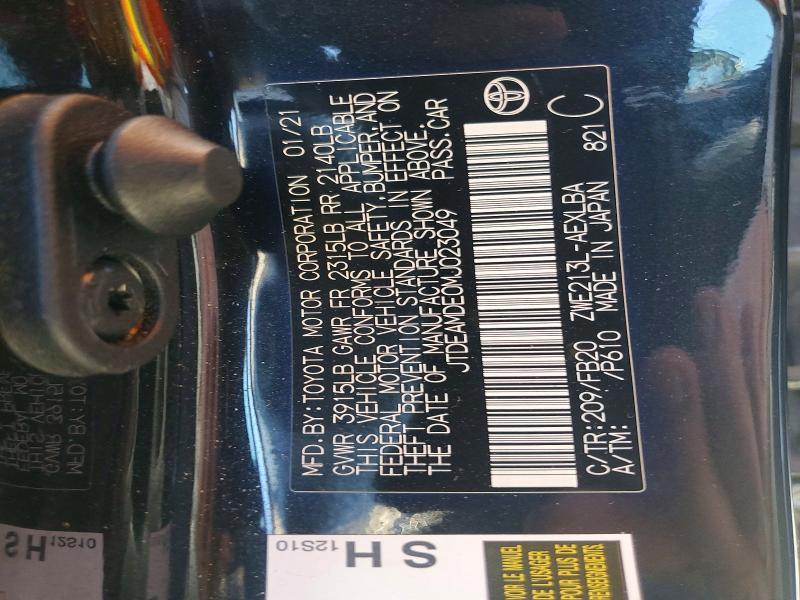 2021 Toyota Corolla Hybrid le