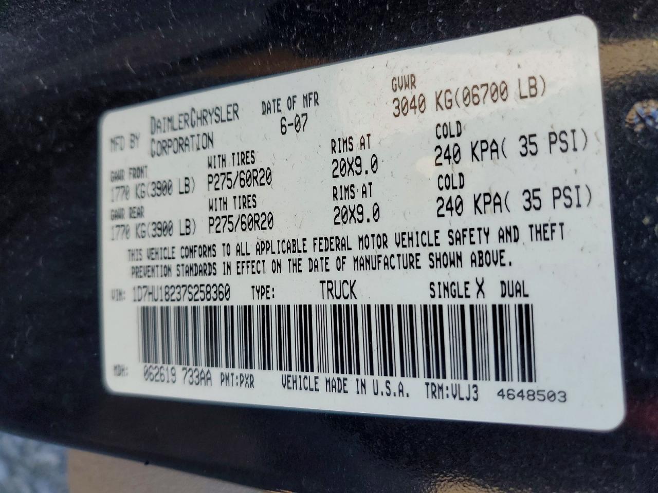 2007 Dodge Ram 1500 st