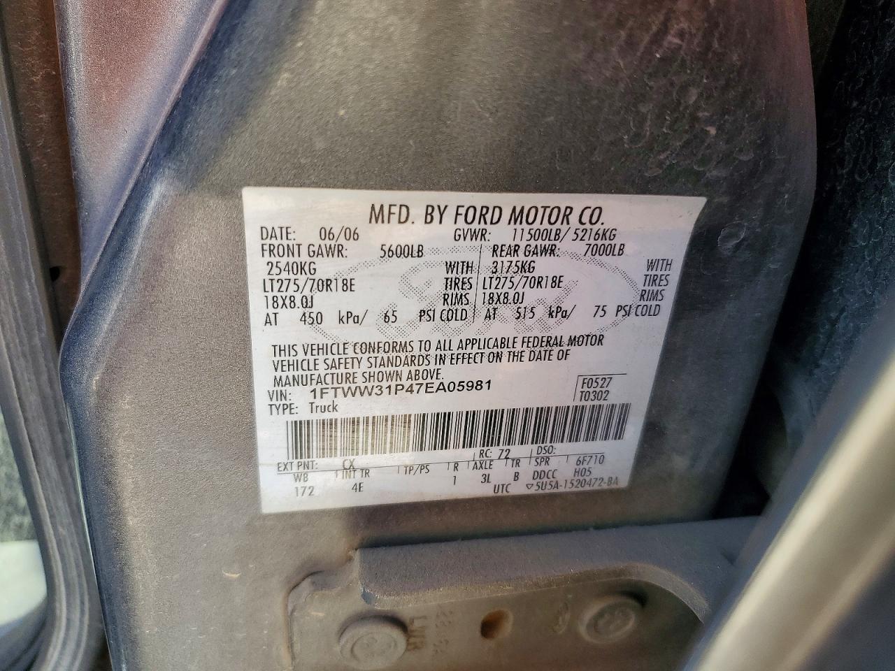 2007 Ford F350 SRW Super Duty