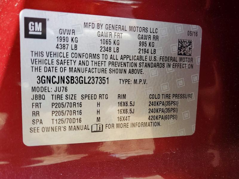 2016 Chevrolet Trax ls