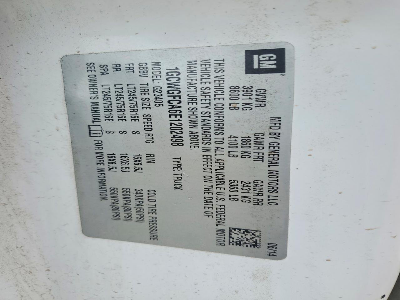 2014 Chev Express G2500