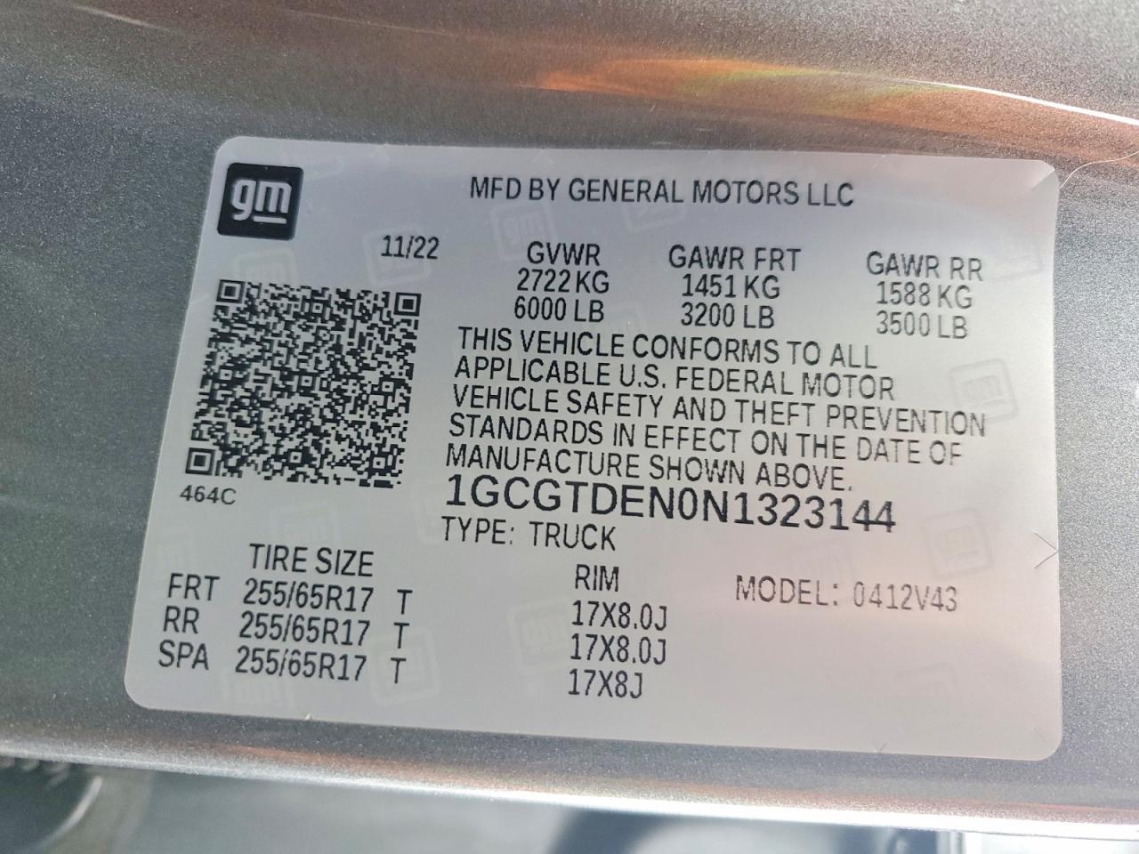 2022 Chev Colorado