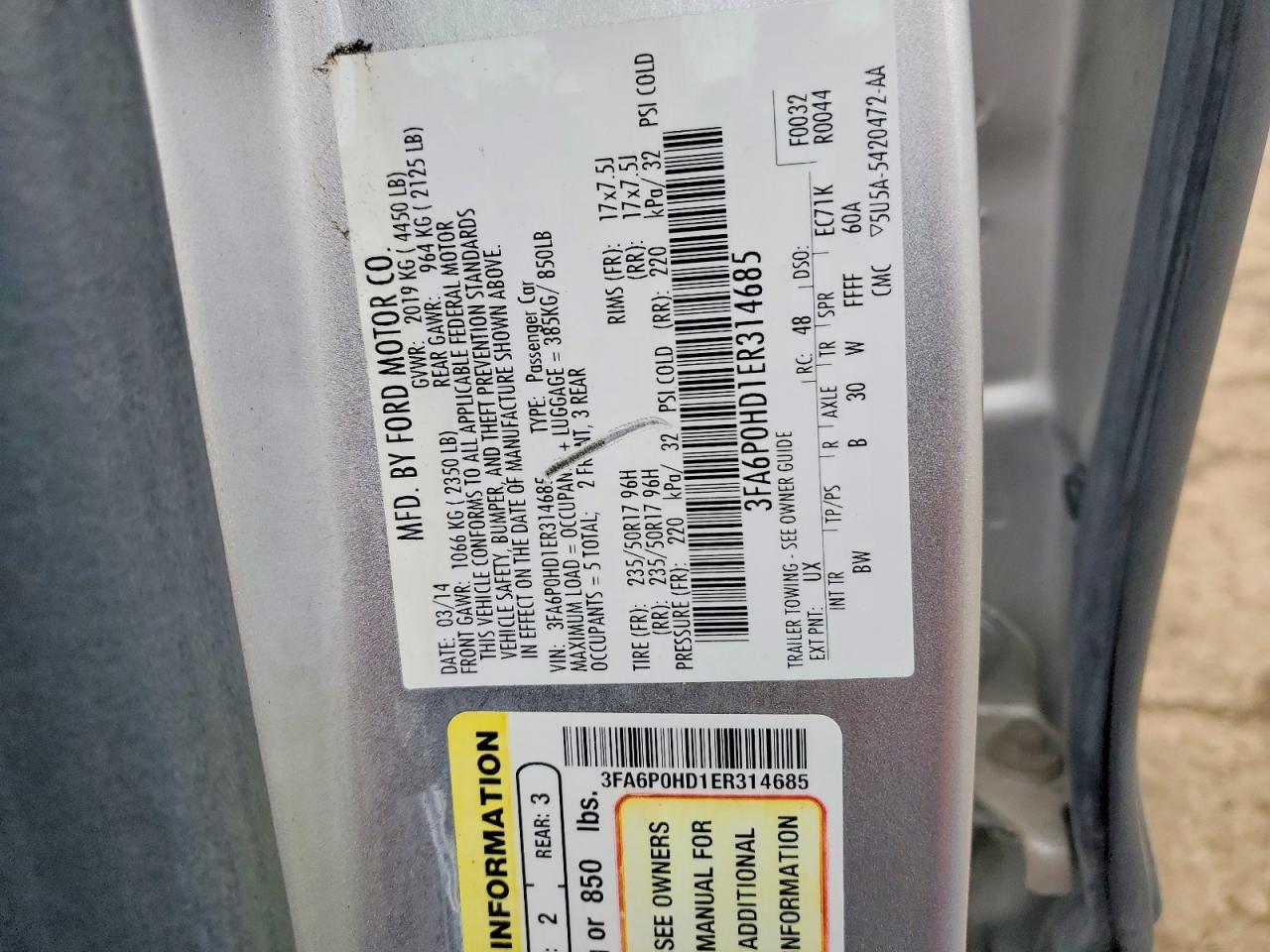 2014 Ford Fusion se