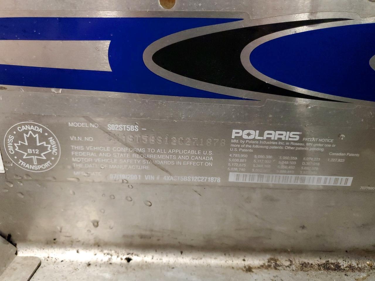 2002 Polaris Snowmobile
