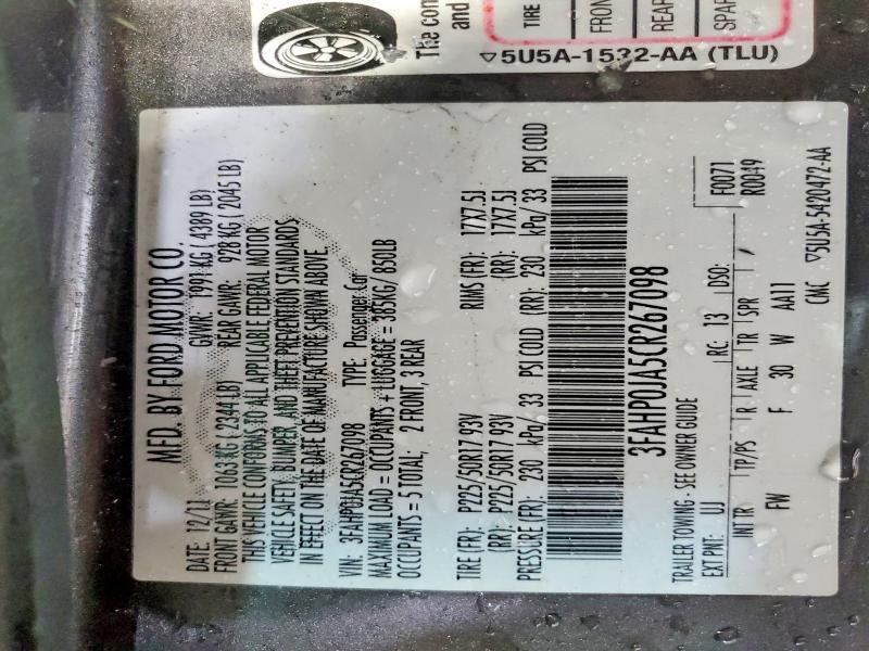 2012 Ford Fusion sel