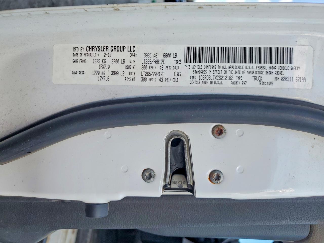 2012 Dodge RAM 1500 SLT