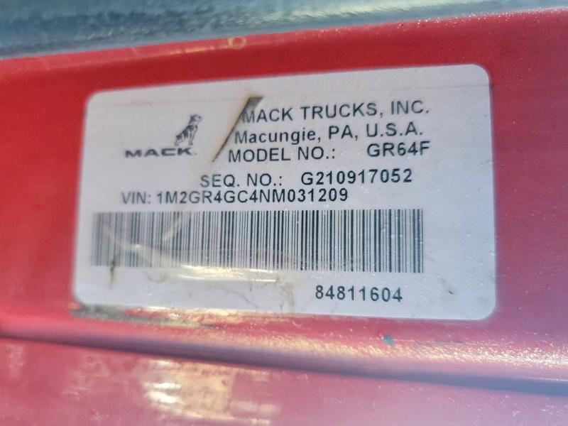 2022 Mack GR64F Tank Truck