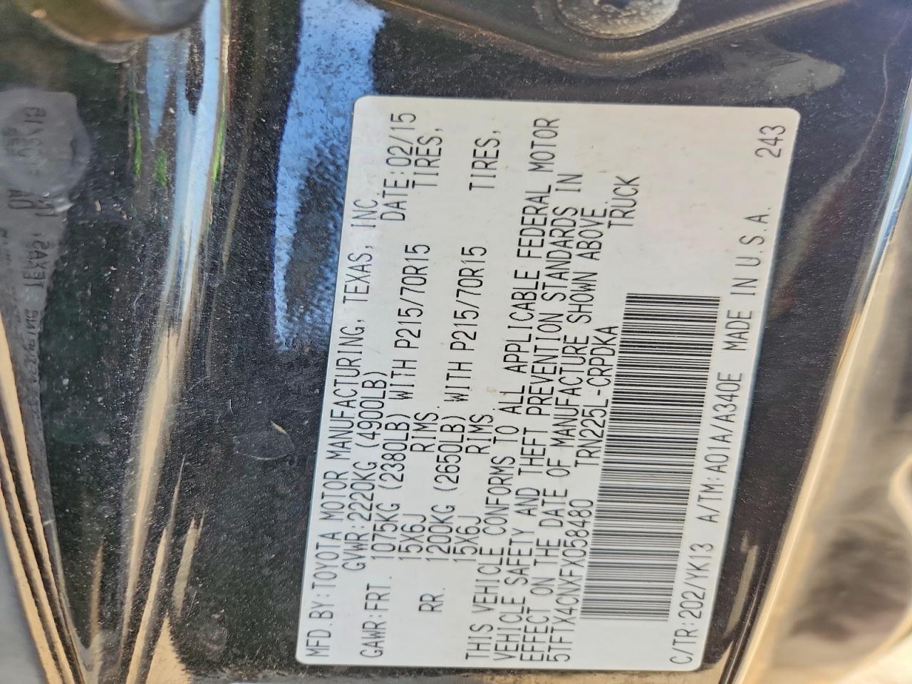 2015 Toyota Tacoma Base