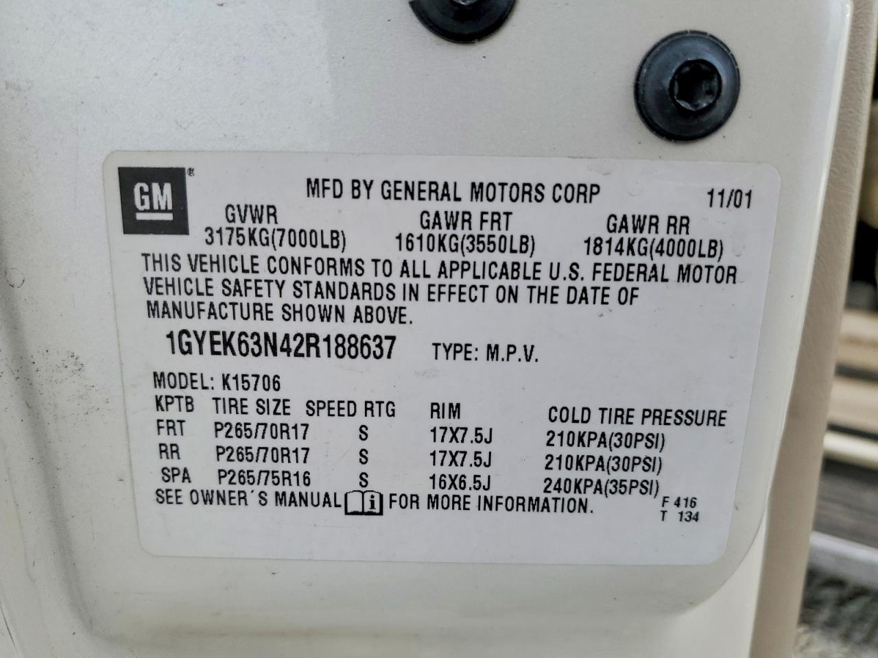 2002 Cadillac Escalade Luxury