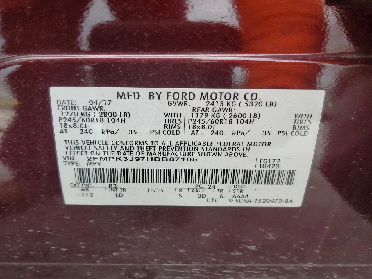 2017 Ford Edge sel