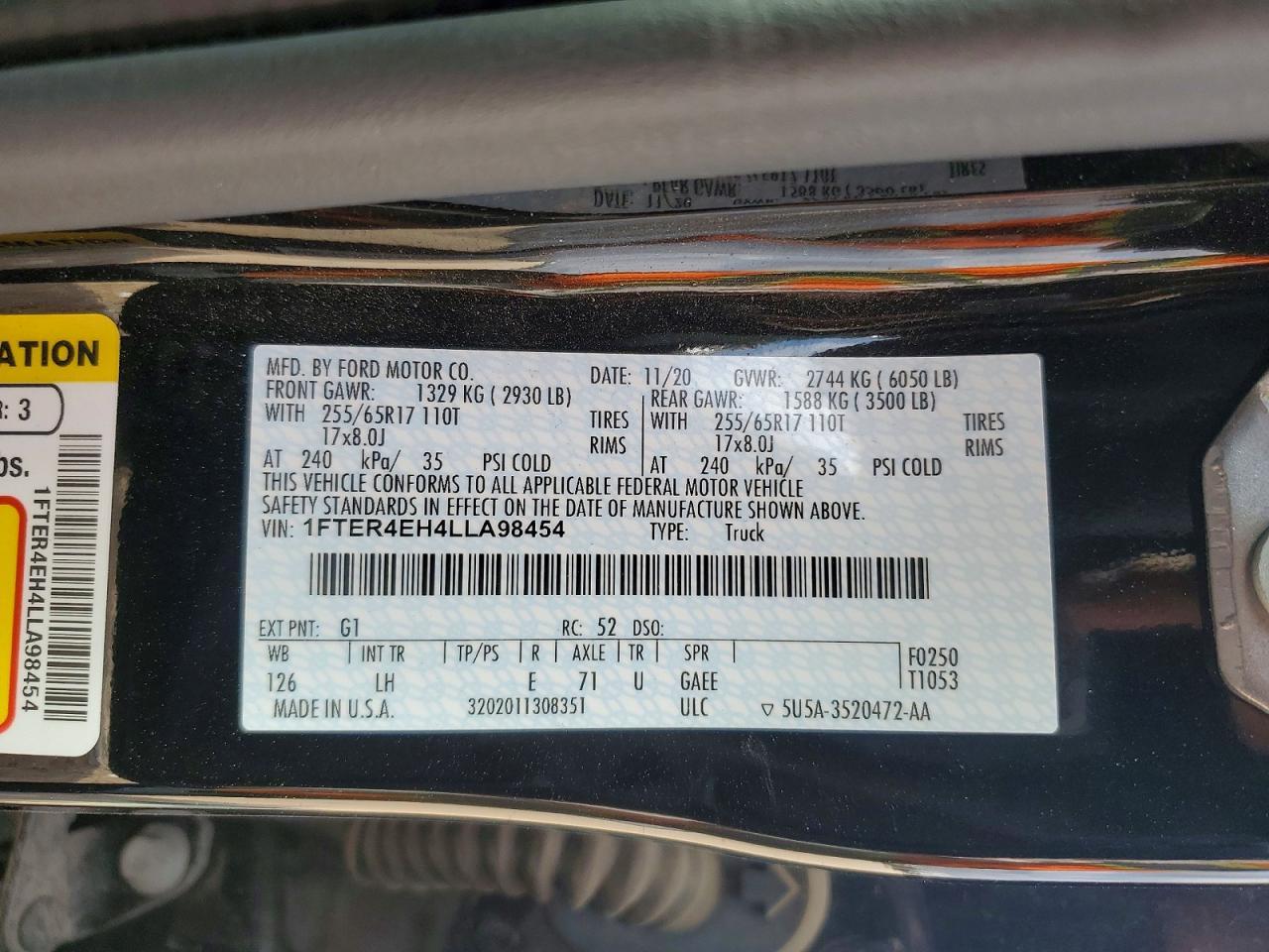 2020 Ford Ranger XL