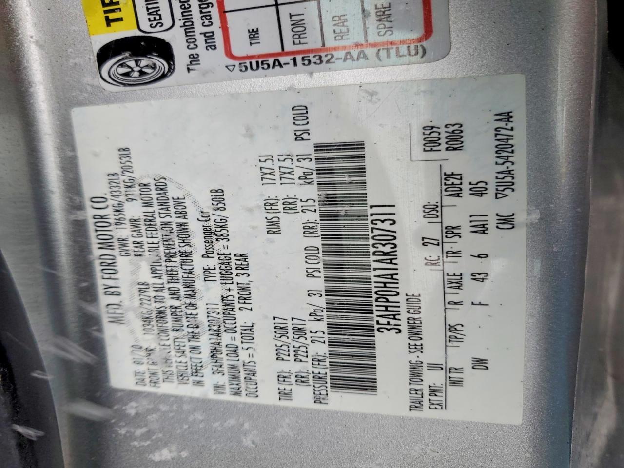 2010 Ford Fusion se