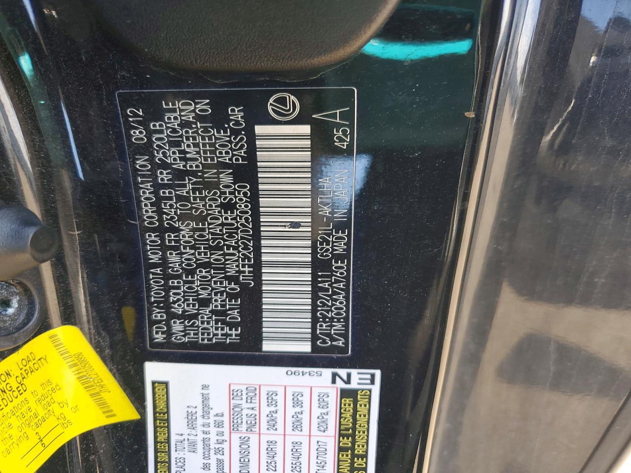2013 Lexus Is 350c Base