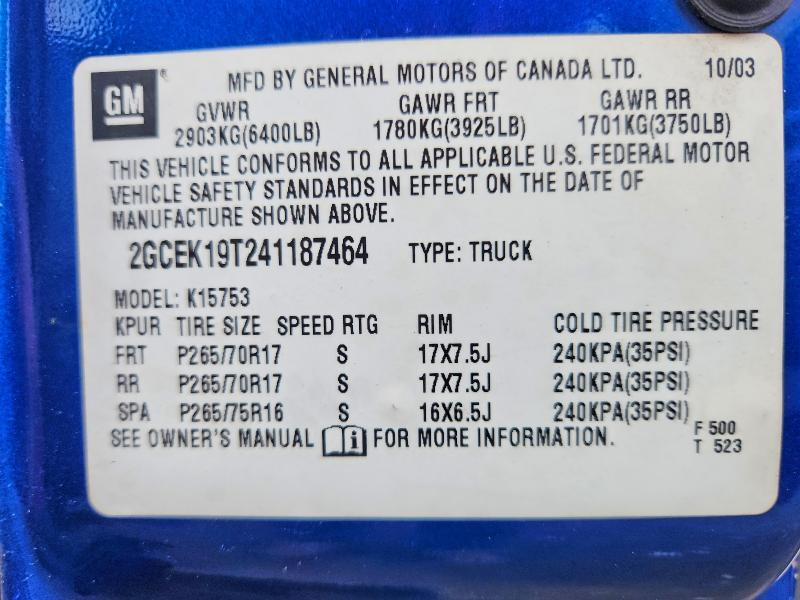 2004 Chevrolet Silverado K1500