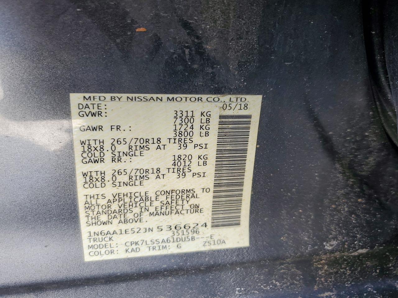 2018 Nissan Titan SV