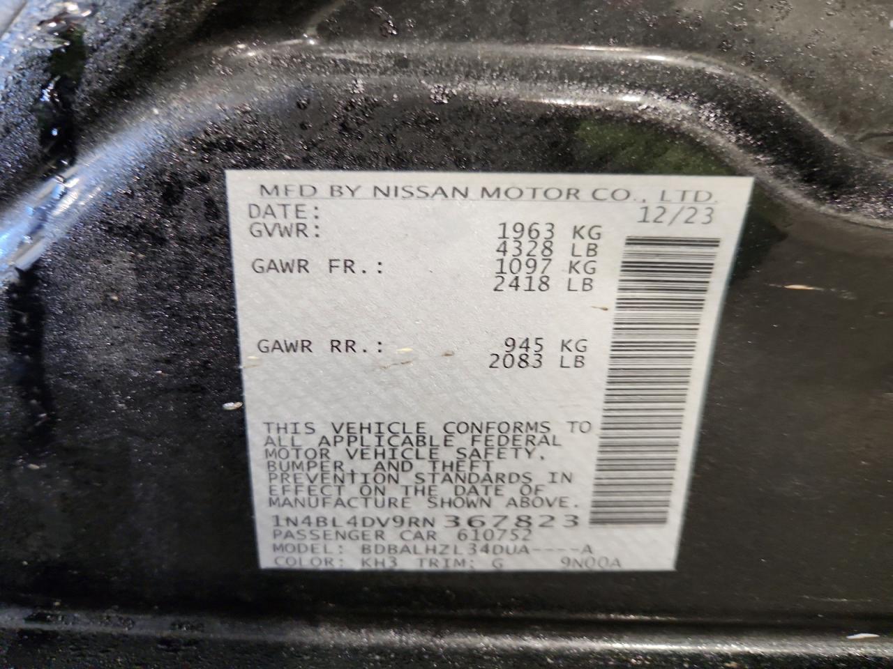 2024 Nissan Altima 2.5 sv