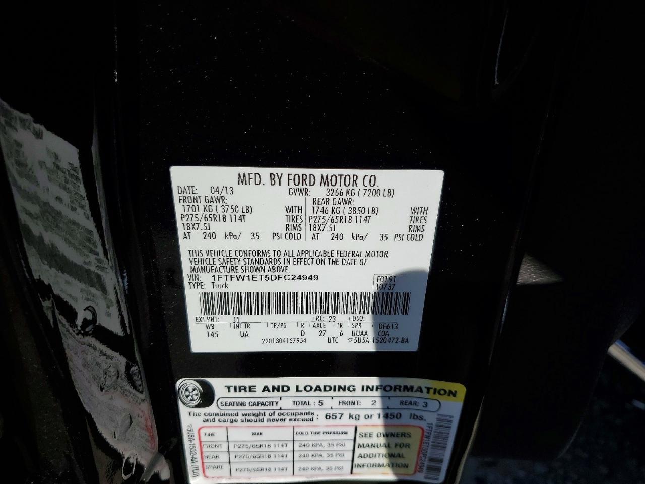 2013 Ford F150 Supercrew