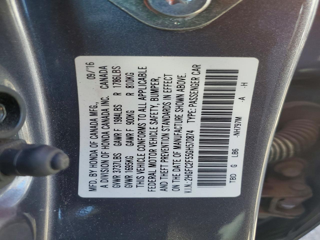 2016 Honda Civic lx