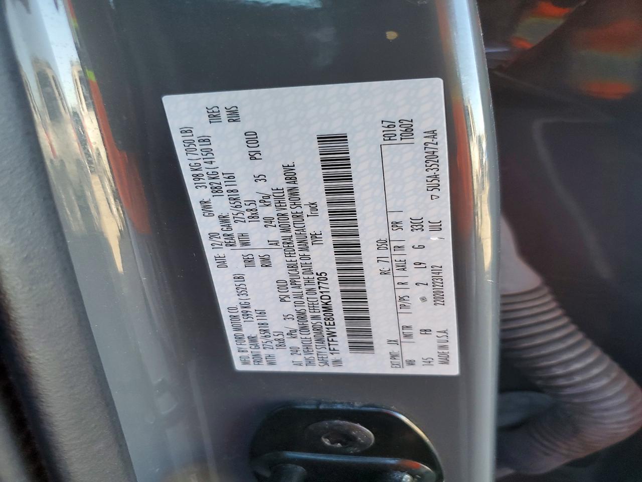 2021 Ford F150 Supercrew