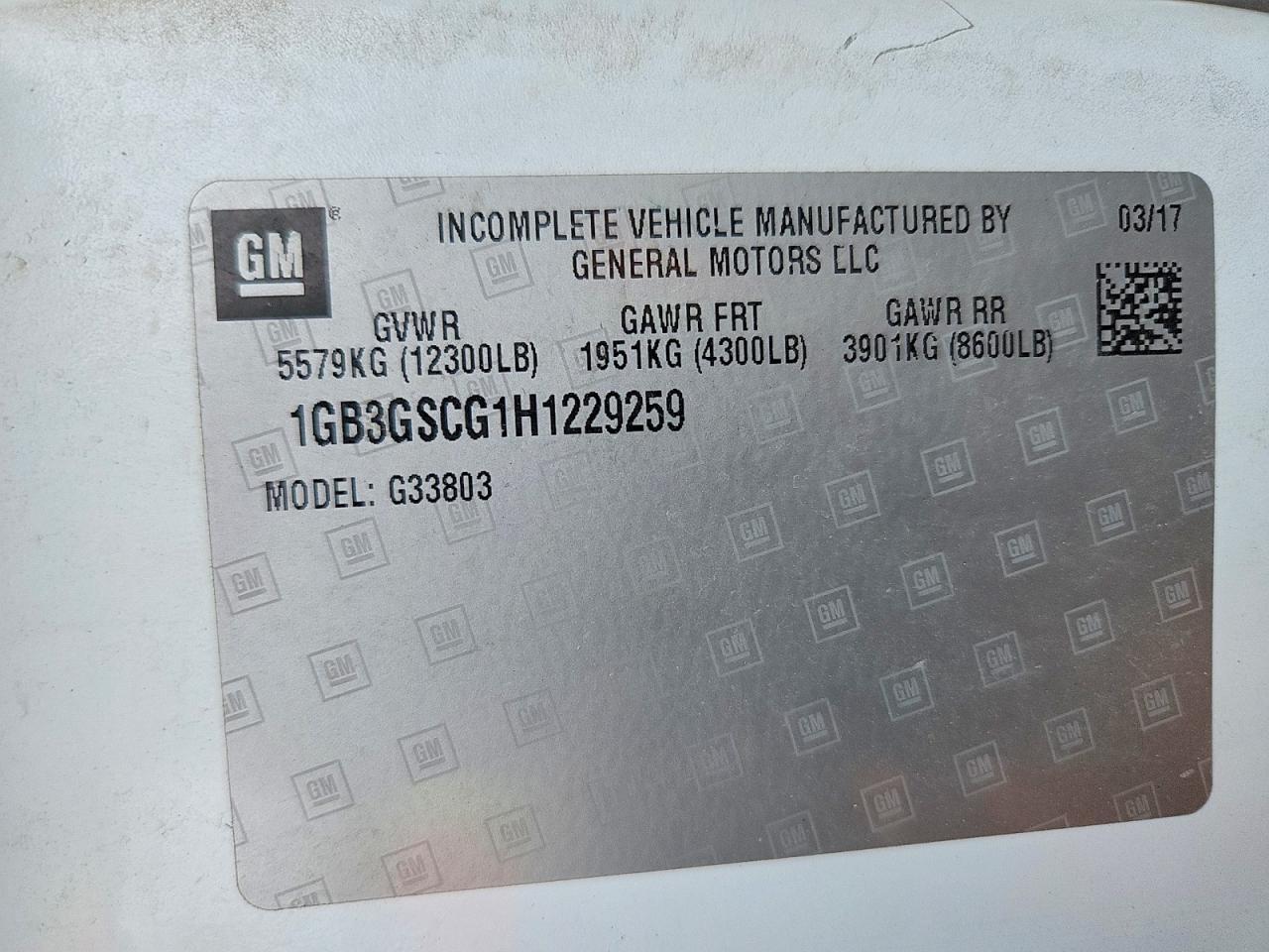 2017 Chevrolet Express BOX Truck