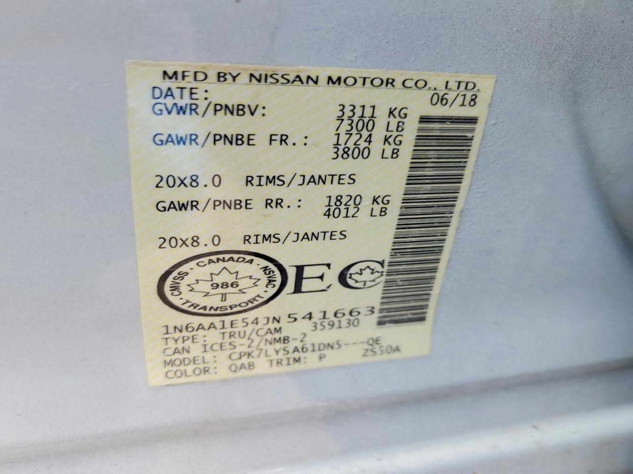 2018 Nissan Titan S