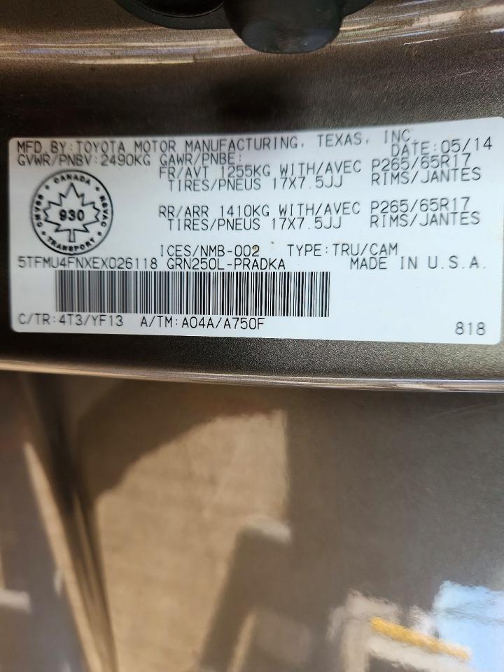 2014 Toyota Tacoma V6