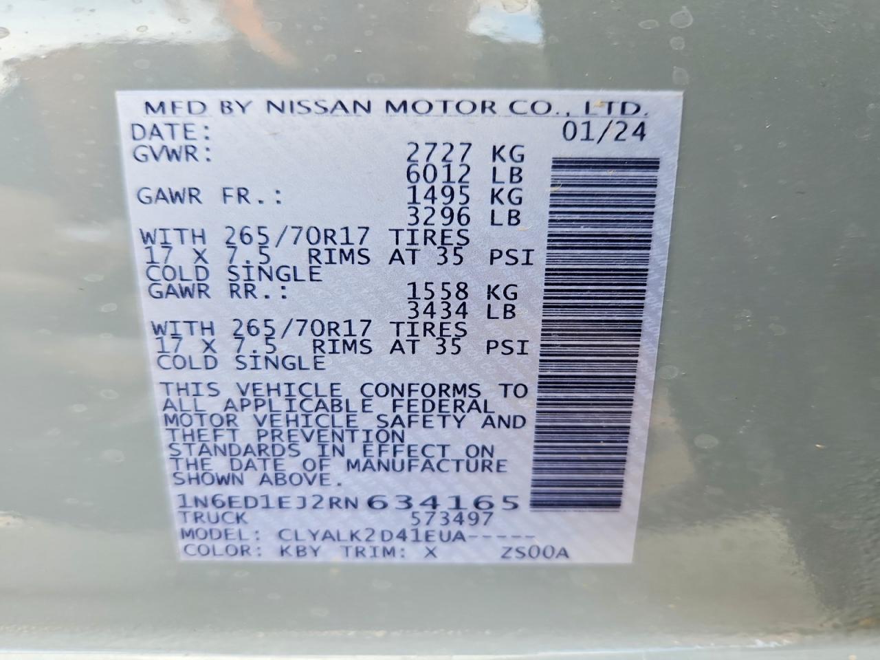 2024 Nissan Frontier PRO-X