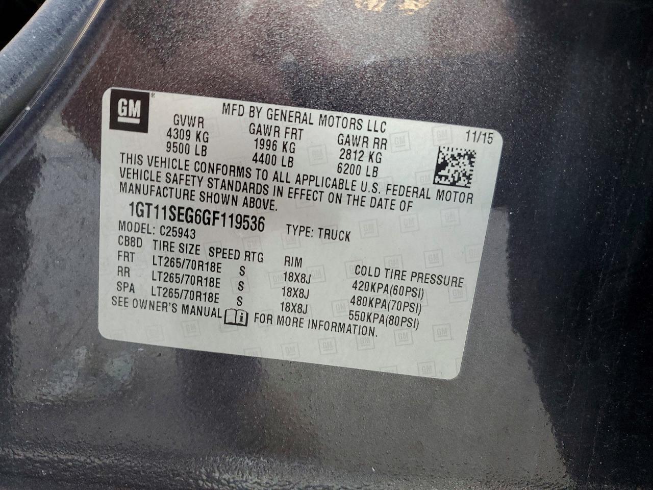 2016 GMC Sierra C2500 SLE