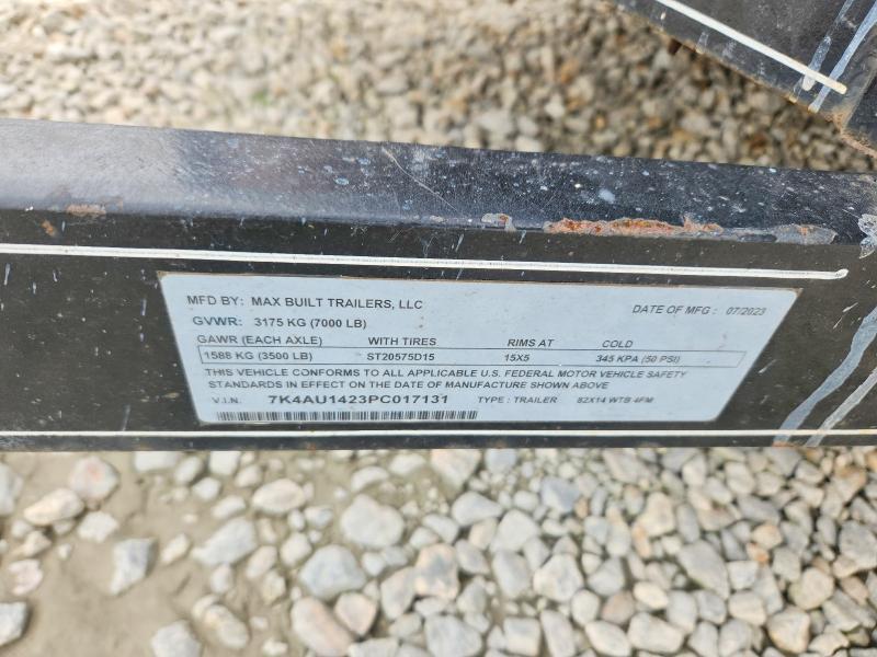 2023 Max Built 82x14 wtb 4FM Utility Trailer
