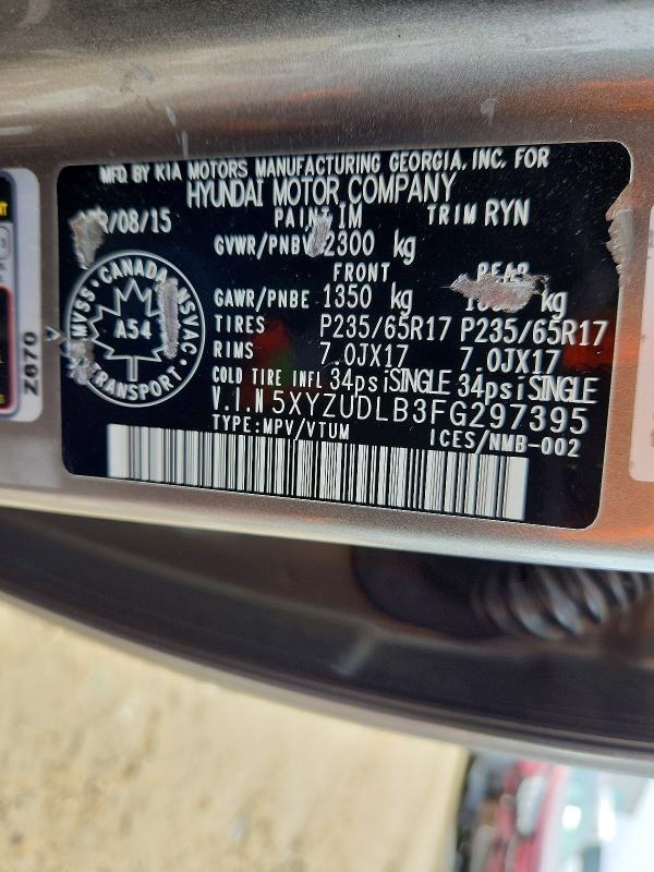 2015 Hyundai Santa fe Sport 2.4l