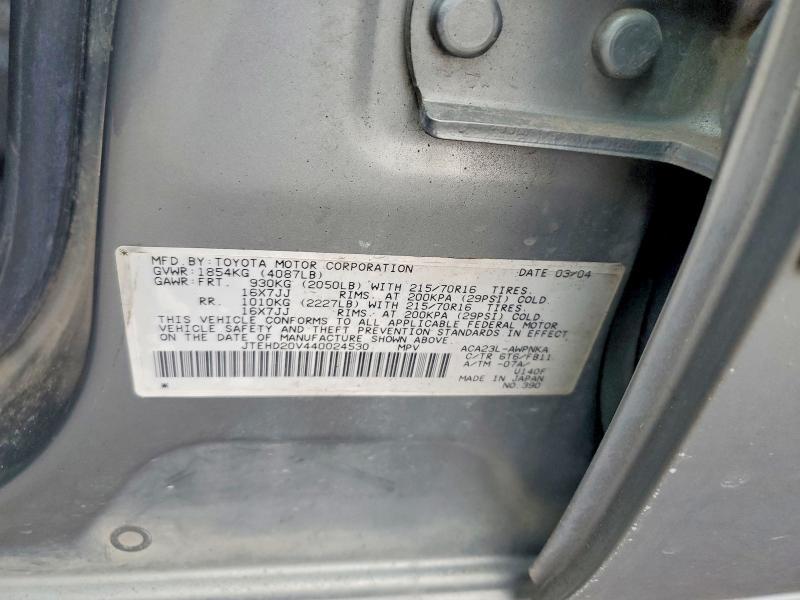2004 Toyota Rav4 Base