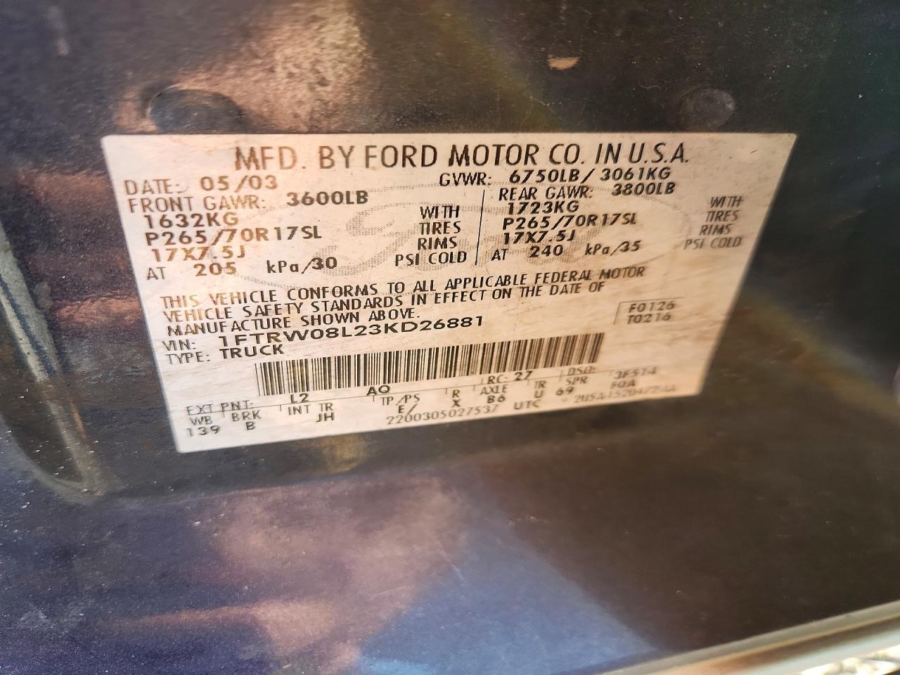 2003 Ford F150 Supercrew