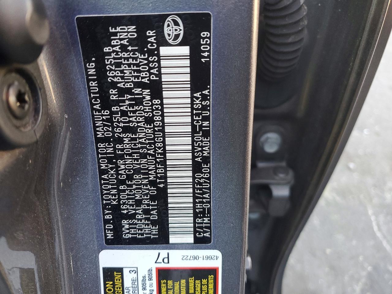 2016 Toyota Camry se