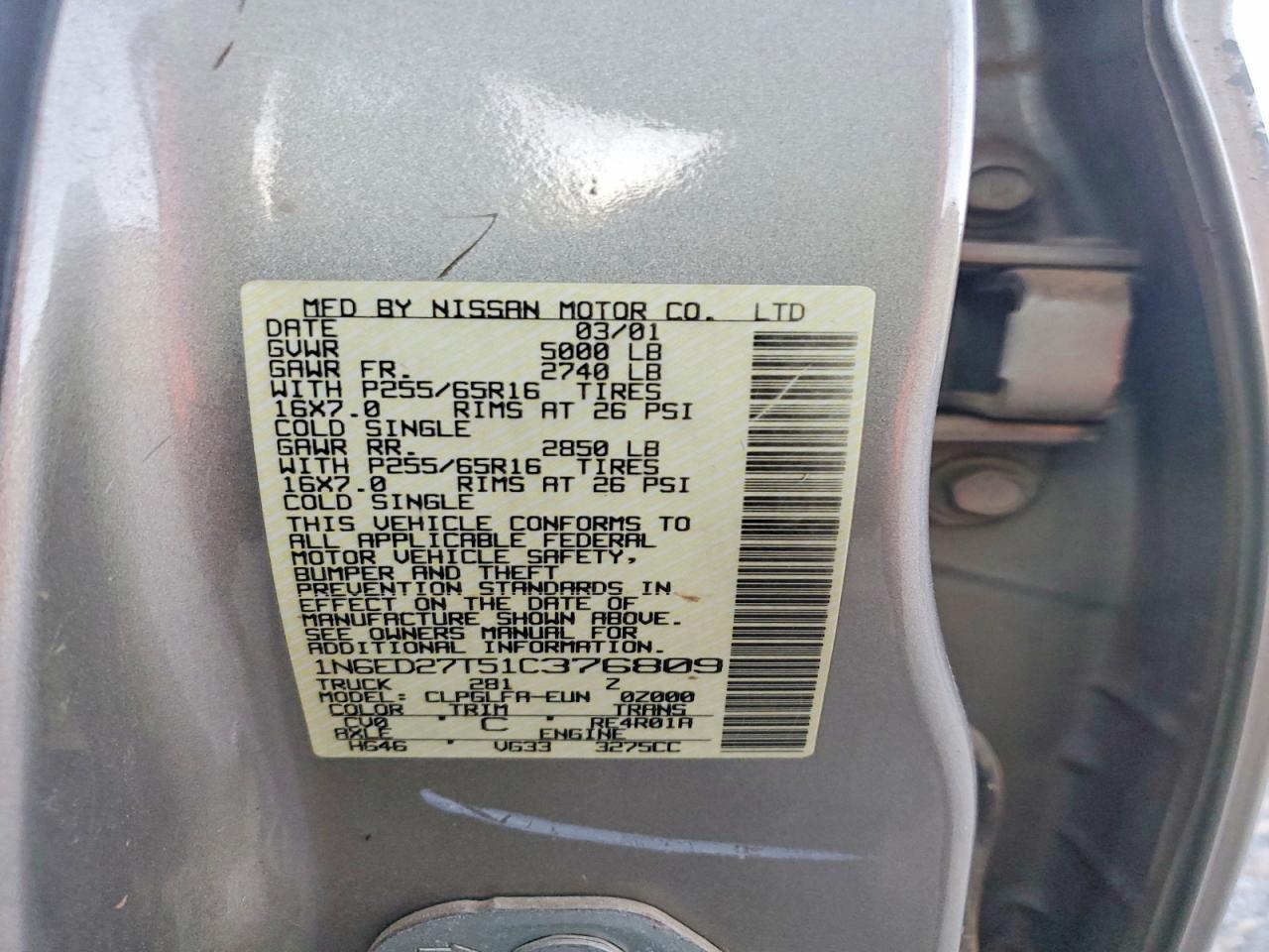 2001 Nissan Frontier XE