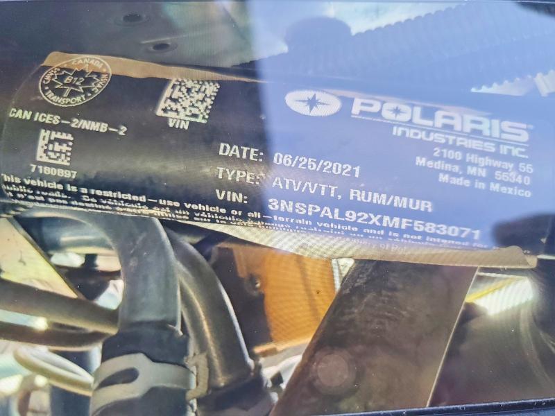 2021 Polaris RZR Utility Vehicle