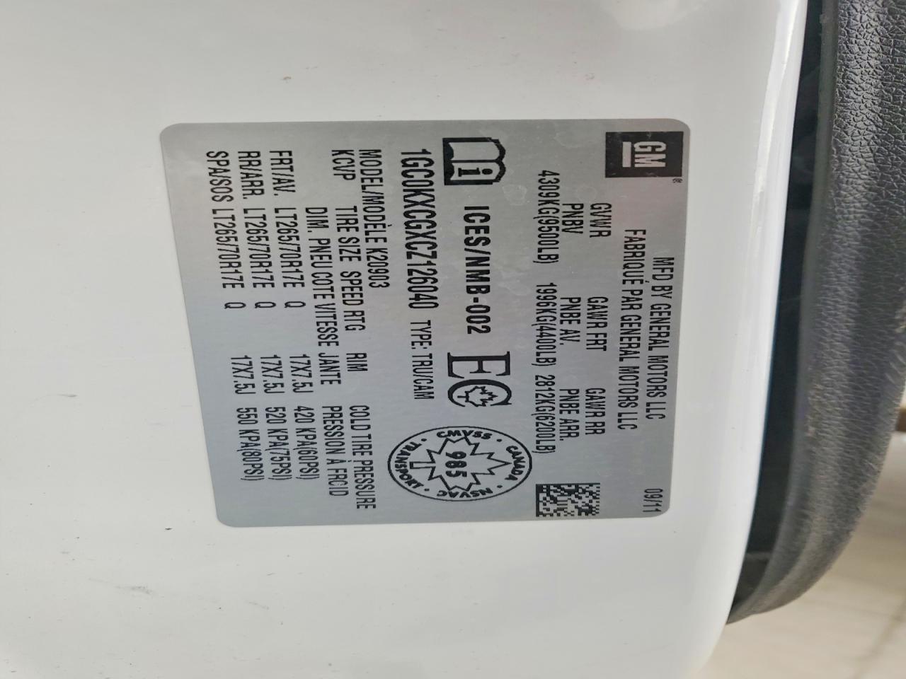 2012 CH Silv 2500 HD