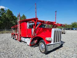 Salvage trucks for sale at Tifton, GA auction: 2019 Peterbilt 389 Car Carrier Truck With Car Carrier Trailer