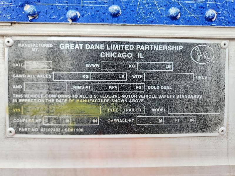 1999 Great Dane DRY Van Trailer