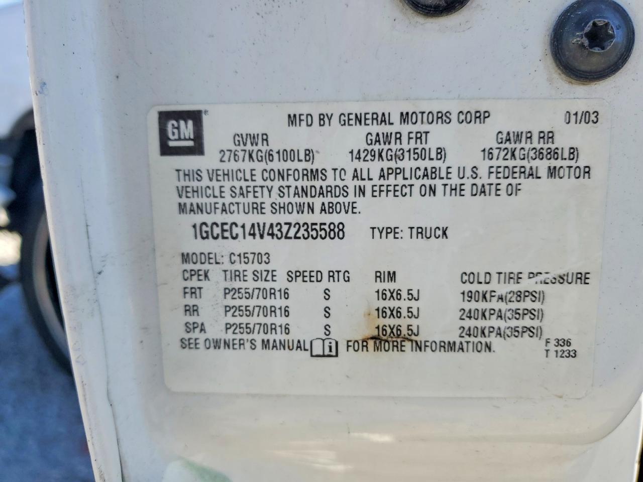 2003 Chevrolet Silverado C1500