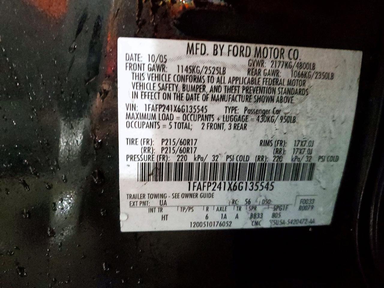 2006 Ford Five Hundred sel