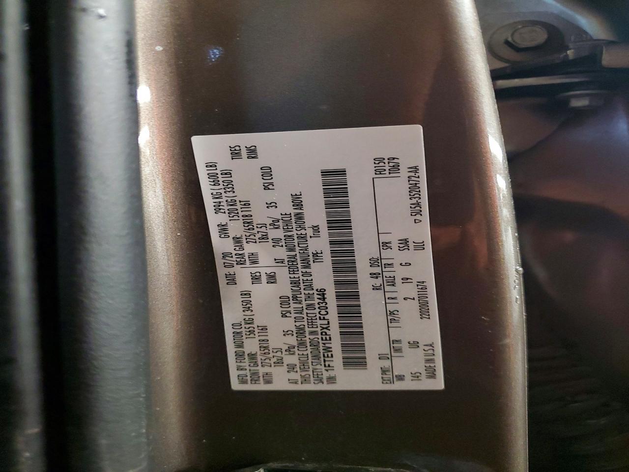 2020 Ford F150 Supercrew