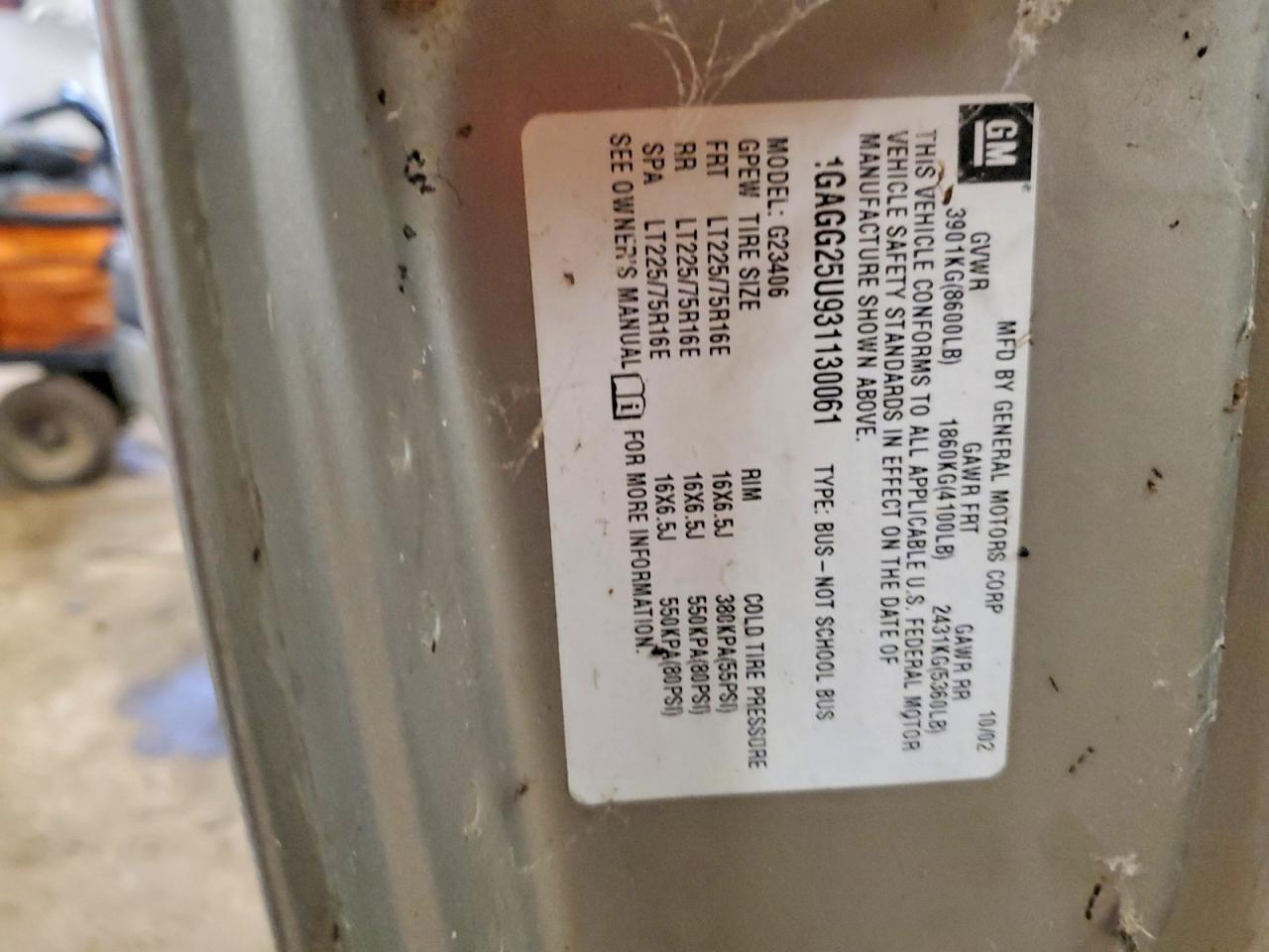 2003 Chevrolet Express G2500