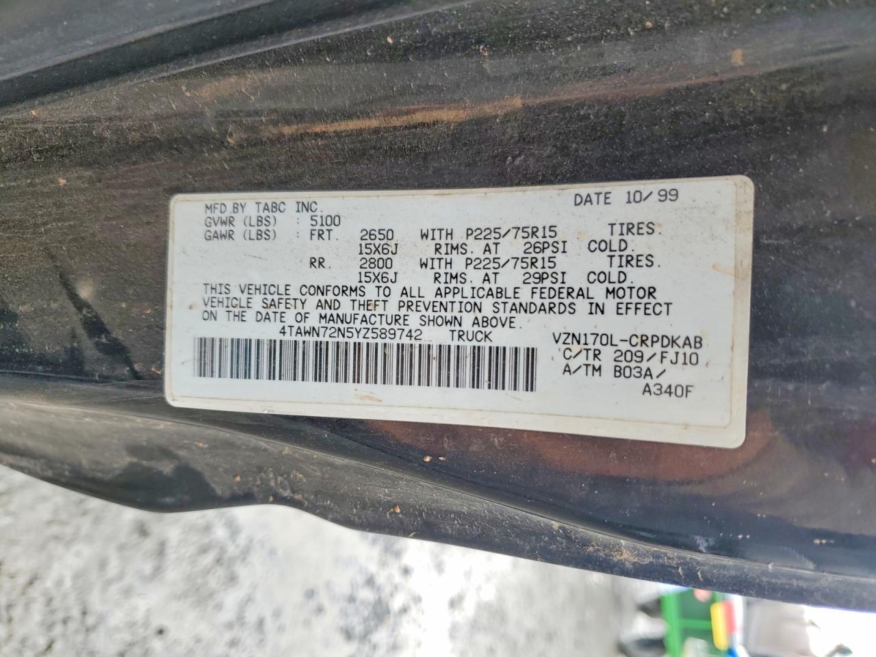 2000 Toyota Tacoma V6